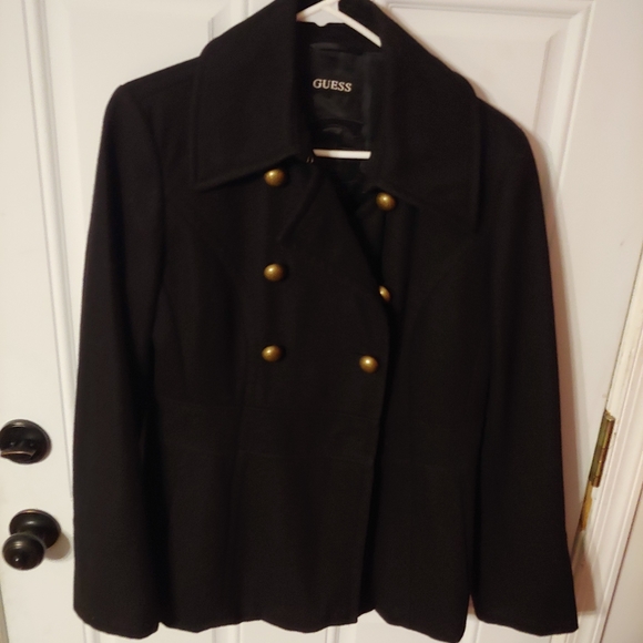 Guess Wool Blend Military Coat - Picture 4 of 4